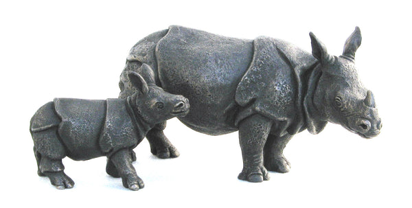 Asian Greater One Horned Rhino Mother & Calf