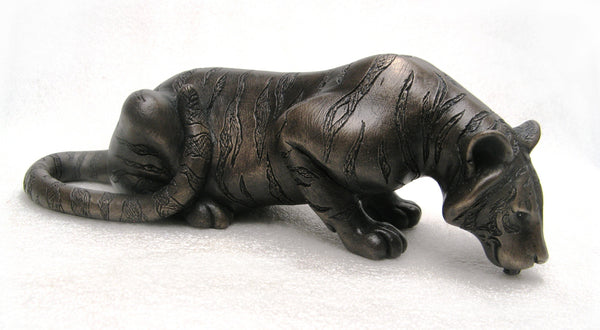 Drinking Tiger Bronze Resin