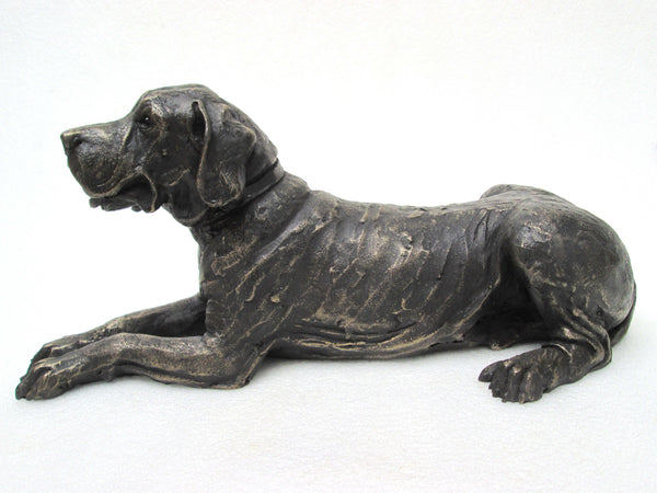 "Stanley" Lying Great Dane Suzie Marsh Sculpture, Bronze resin sculpture Sculpture