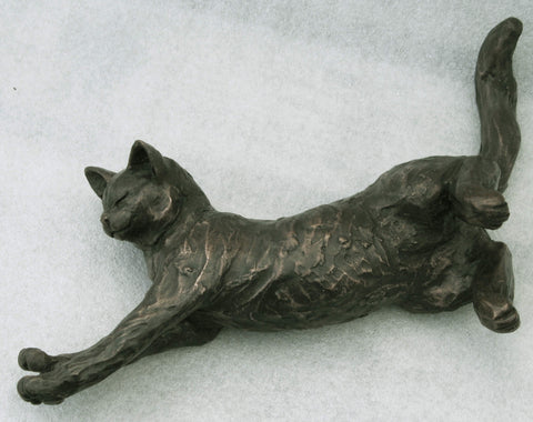 Stretching "Maxim" Suzie Marsh Sculpture, Bronze resin sculpture Sculpture