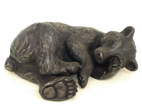 "Edward" Sleeping Bear Cub Suzie Marsh Sculpture, Bronze resin sculpture Sculpture